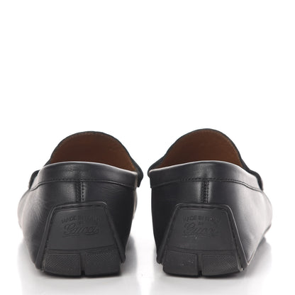 Gucci Guccissima Calfskin Mens Driver Loafers 7 Black 17 of 19