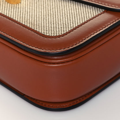 Celine Textile Calfskin Classique Triomphe Bag Natural Tan 11 of 14