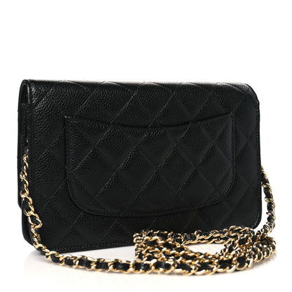 Chanel Caviar Quilted Wallet on Chain WOC Black 3 of 12