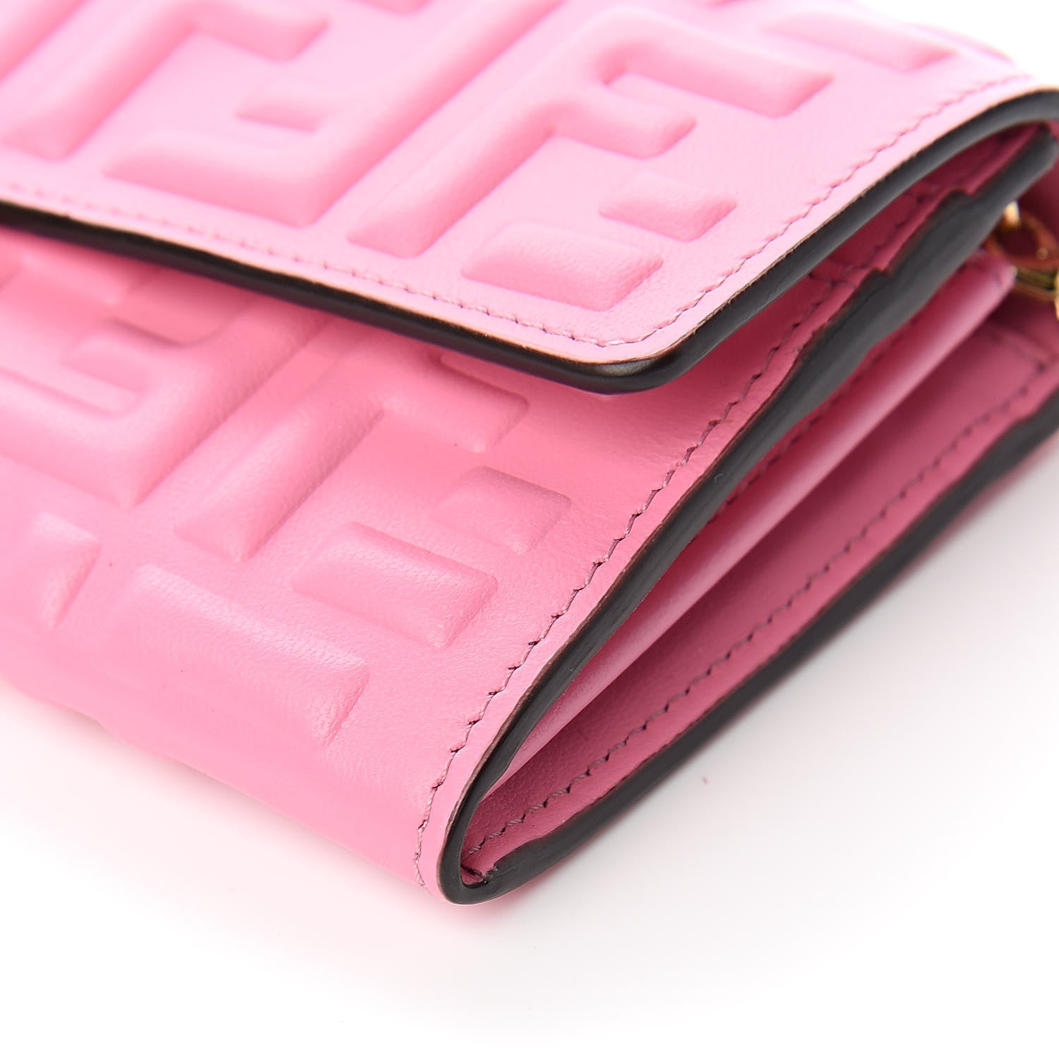 Fendi Nappa Matisse FF Embossed Continental Wallet On Chain Lollypop 9 of 11