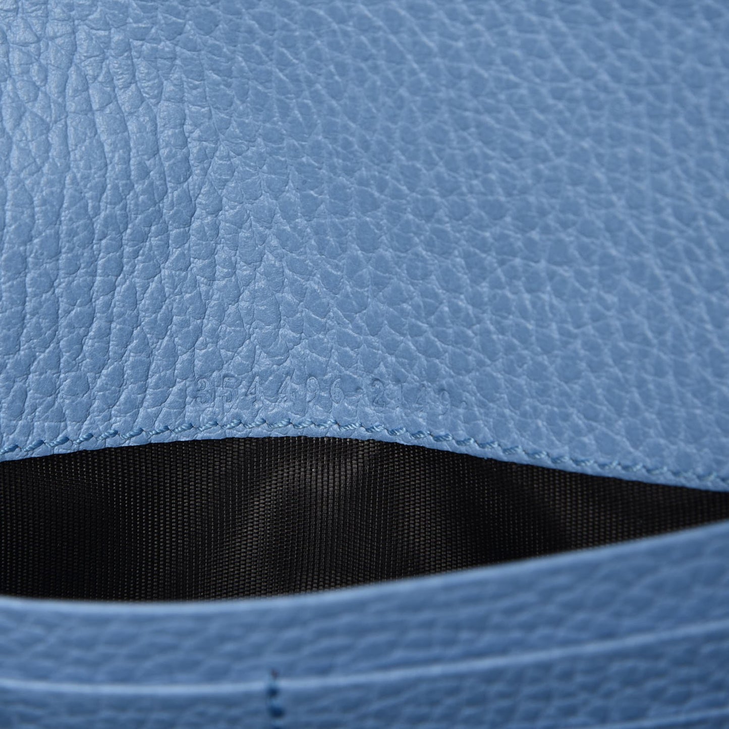 Dollar Calfskin Swing Continental Wallet Mineral Blue