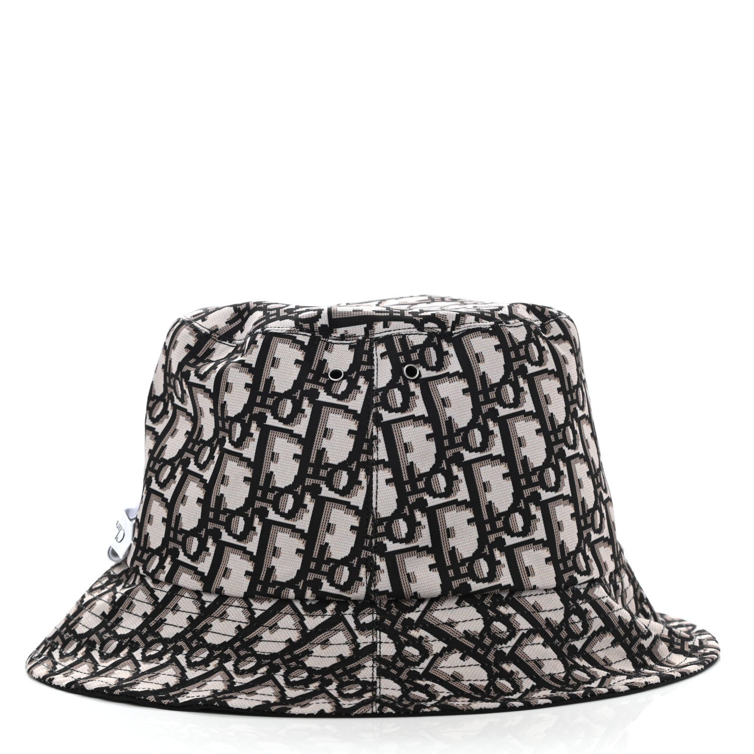 Christian Dior Oblique Reversible Teddy-D Brim Bucket Hat 58 Black 7 of 15