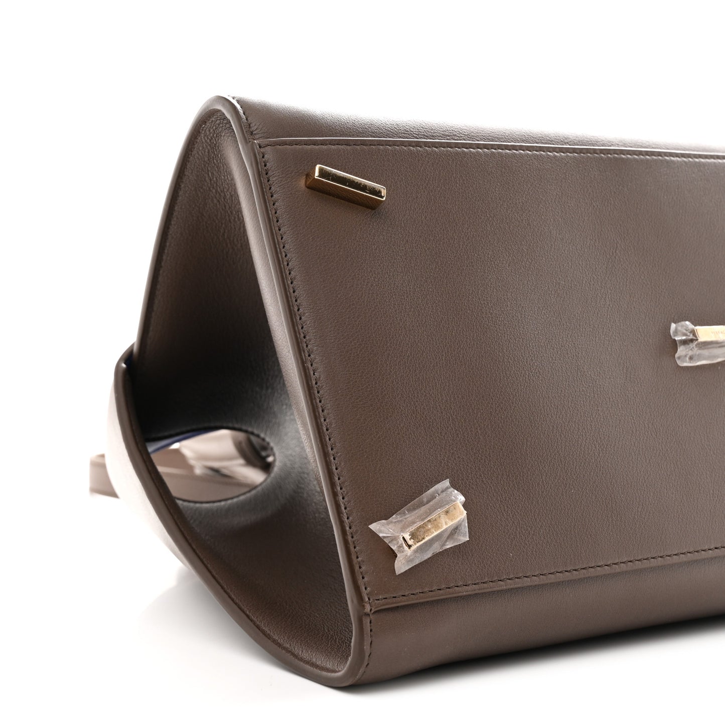 Calfskin Medium Hug Bag Clay Lapis