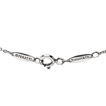 Tiffany Sterling Silver Aquamarine .06ct Elsa Peretti Color by the Yard Pendant Necklace 7 of 10