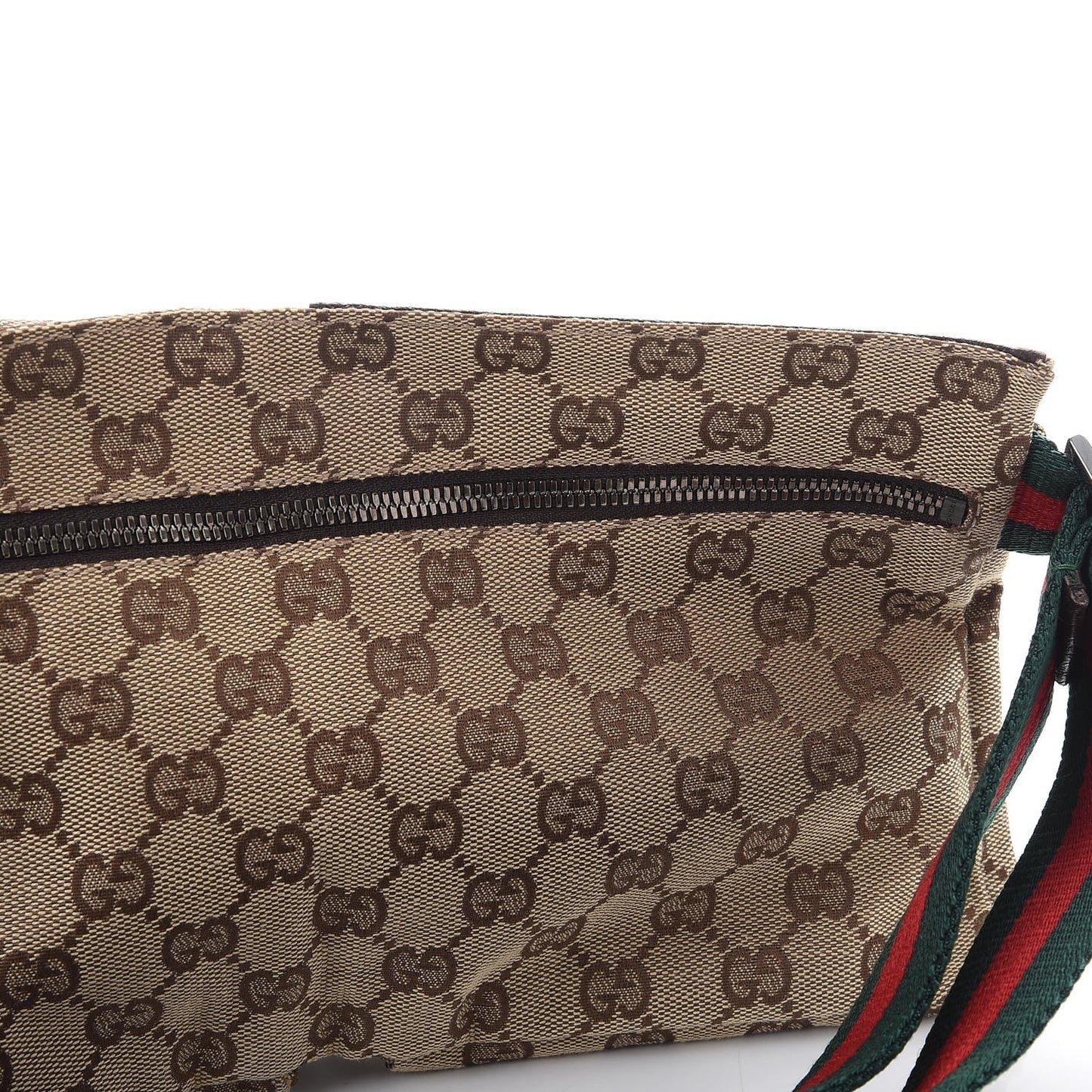 Monogram Web Belt Bag Dark Brown