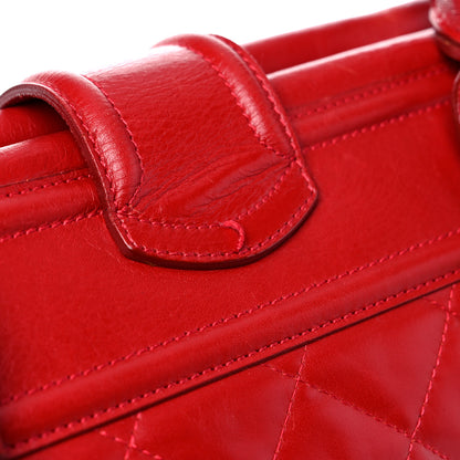 Burberry Calfskin Quilted Large Manor Tote Red 30 of 31