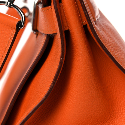 Hermes Taurillon Clemence Jypsiere 34 Orange 37 of 37