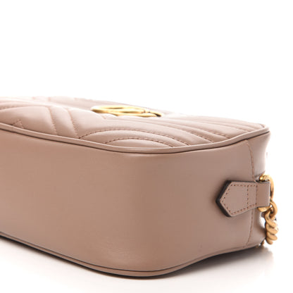 Gucci Calfskin Matelasse Small GG Marmont Chain Shoulder Bag Porcelain Rose 7 of 13