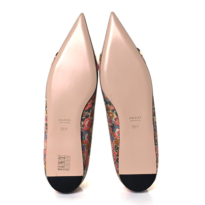 Gucci X LIBERTY OF LONDON Nappa Infinity Abbey Deva Horsebit Chain Embellished Flats 36.5 Perfect Pink Ivory 5 of 9