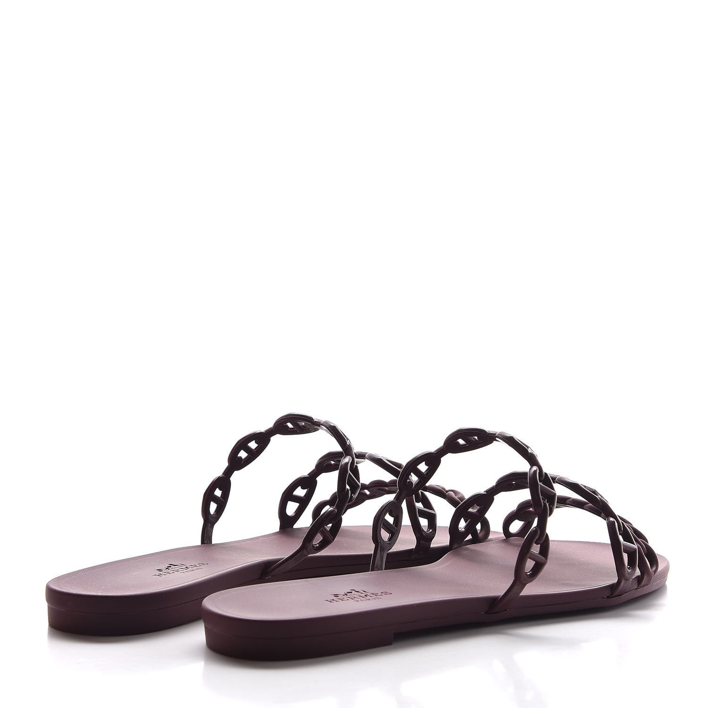 Rubber Chaine d'Ancre Rivage Sandals 37 Bordeaux