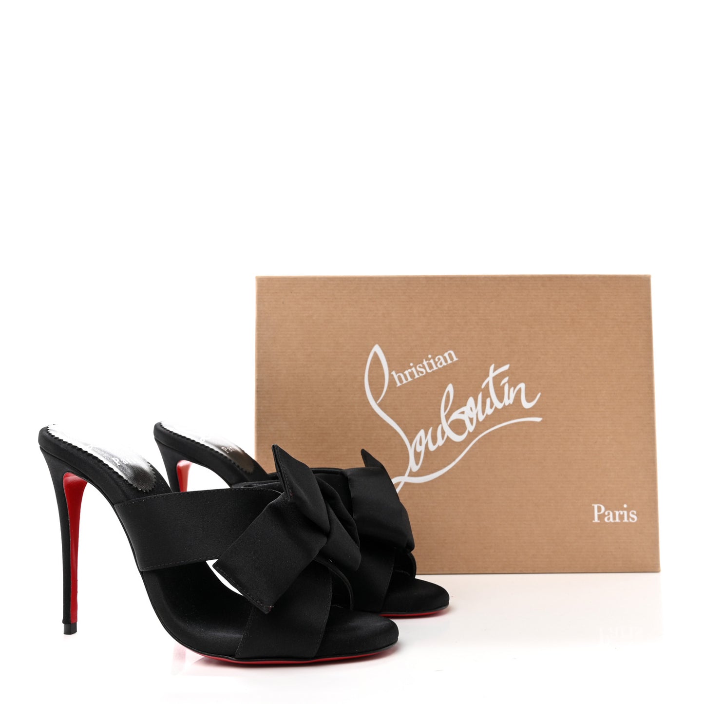 Satin Matricia Bow Sandals 36.5 Black
