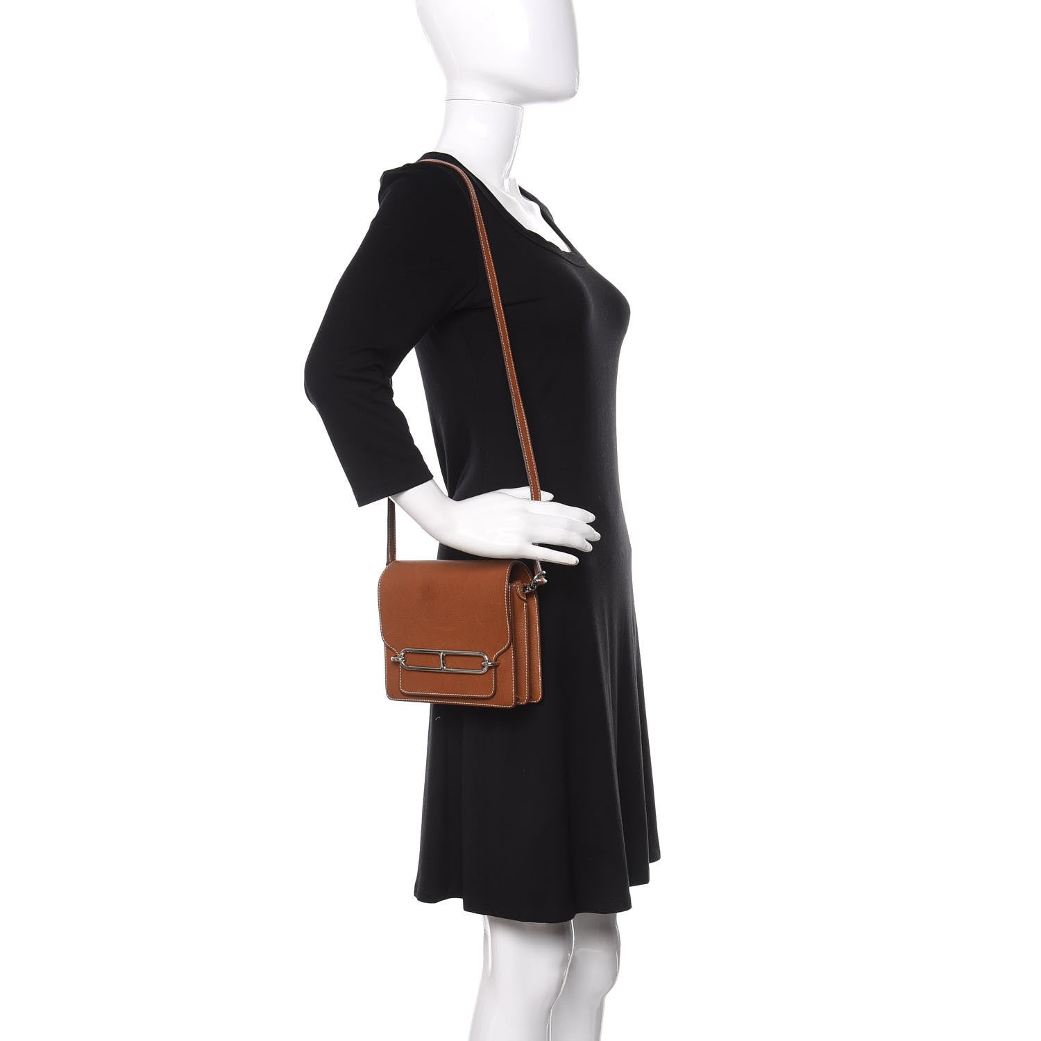 Hermes Barenia Faubourg Mini Sac Roulis Fauve 2 of 14