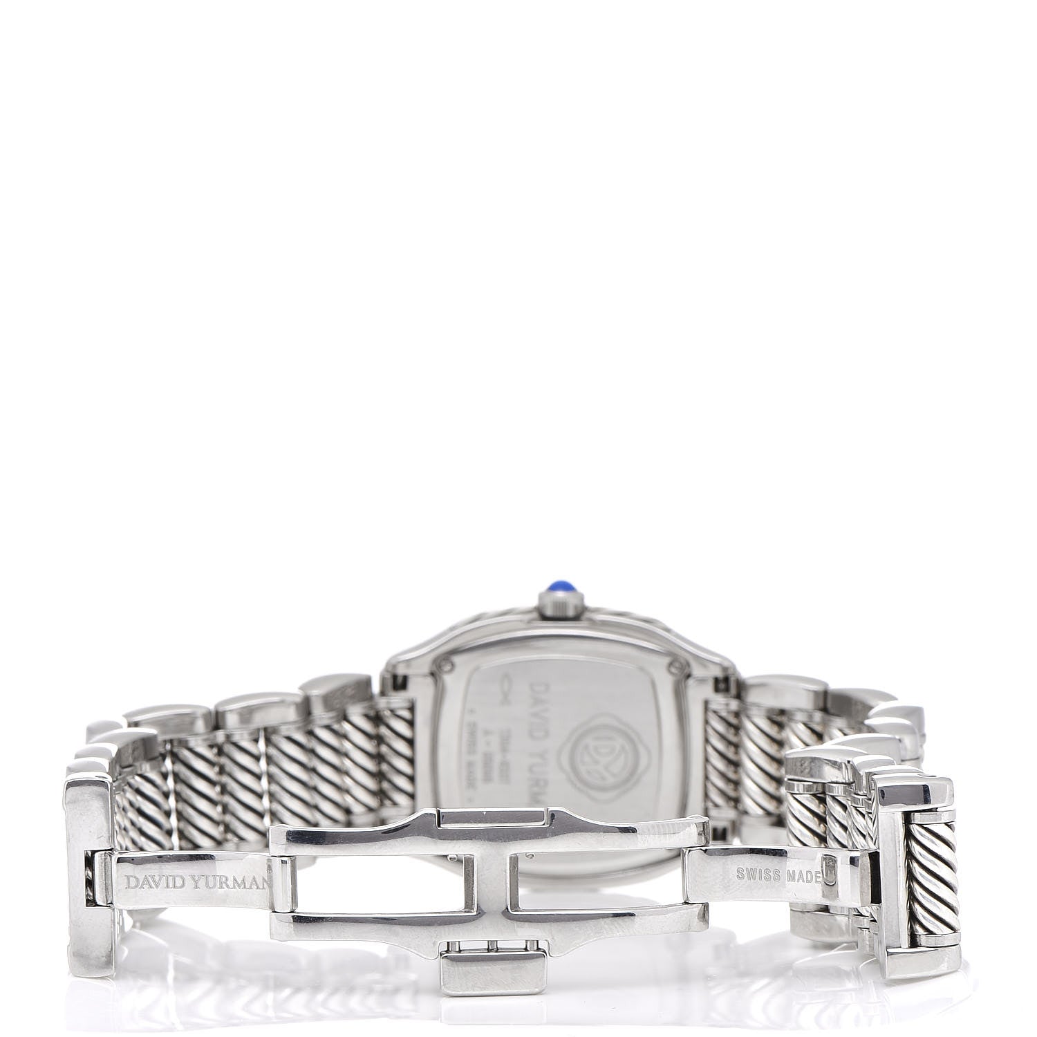 David Yurman Stainless Steel Diamond Bezel Mother of Pearl 25mm Thoroughbred Quartz Watch 6 of 6