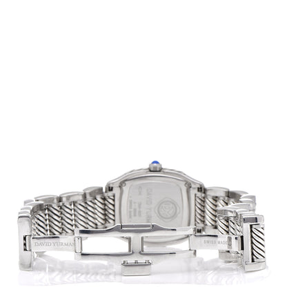 David Yurman Stainless Steel Diamond Bezel Mother of Pearl 25mm Thoroughbred Quartz Watch 6 of 6