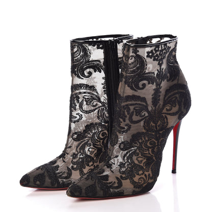 Christian Louboutin Alencon Lace Gipsybootie 100 39 Black 3 of 7