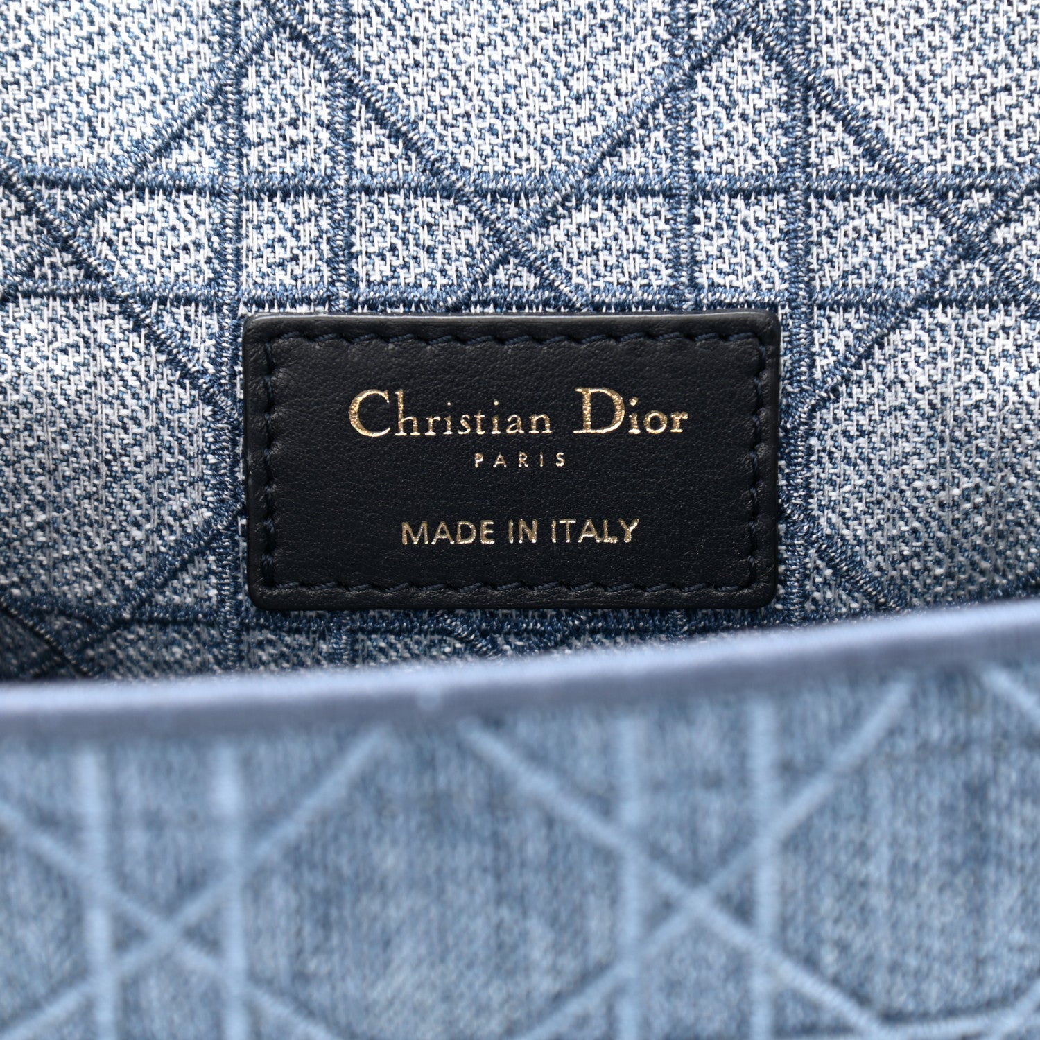 Christian Dior Denim Cannage Small Caro Bag Blue 6 of 9