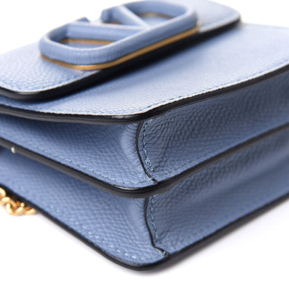 Valentino Garavani Grainy Calfskin VLogo Compact Wallet with Chain Niagara 5 of 9