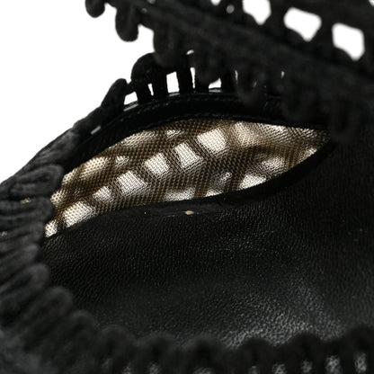 Christian Louboutin Rete Macrame Deia 100 Mule Sandals 38 Black 8 of 9