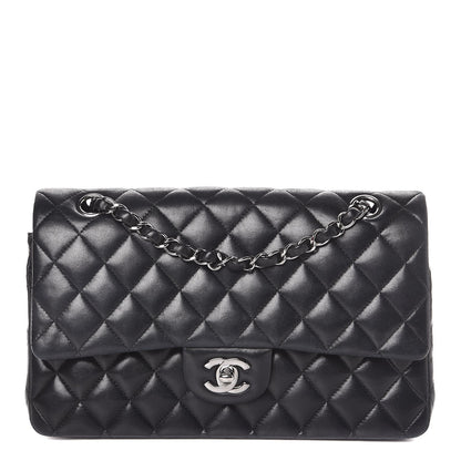 Chanel Lambskin Quilted Medium Double Flap Black 1 of 8