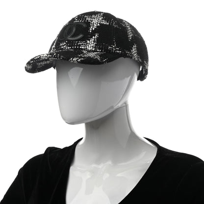 Chanel Tweed Cap Hat L Black White 2 of 8