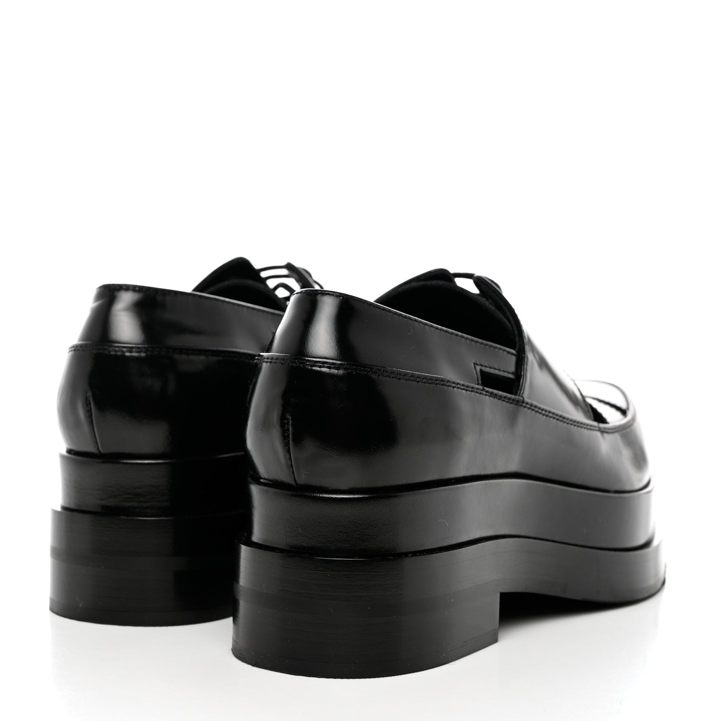 Glossed Calfskin Galilee Loafers 38.5 Black