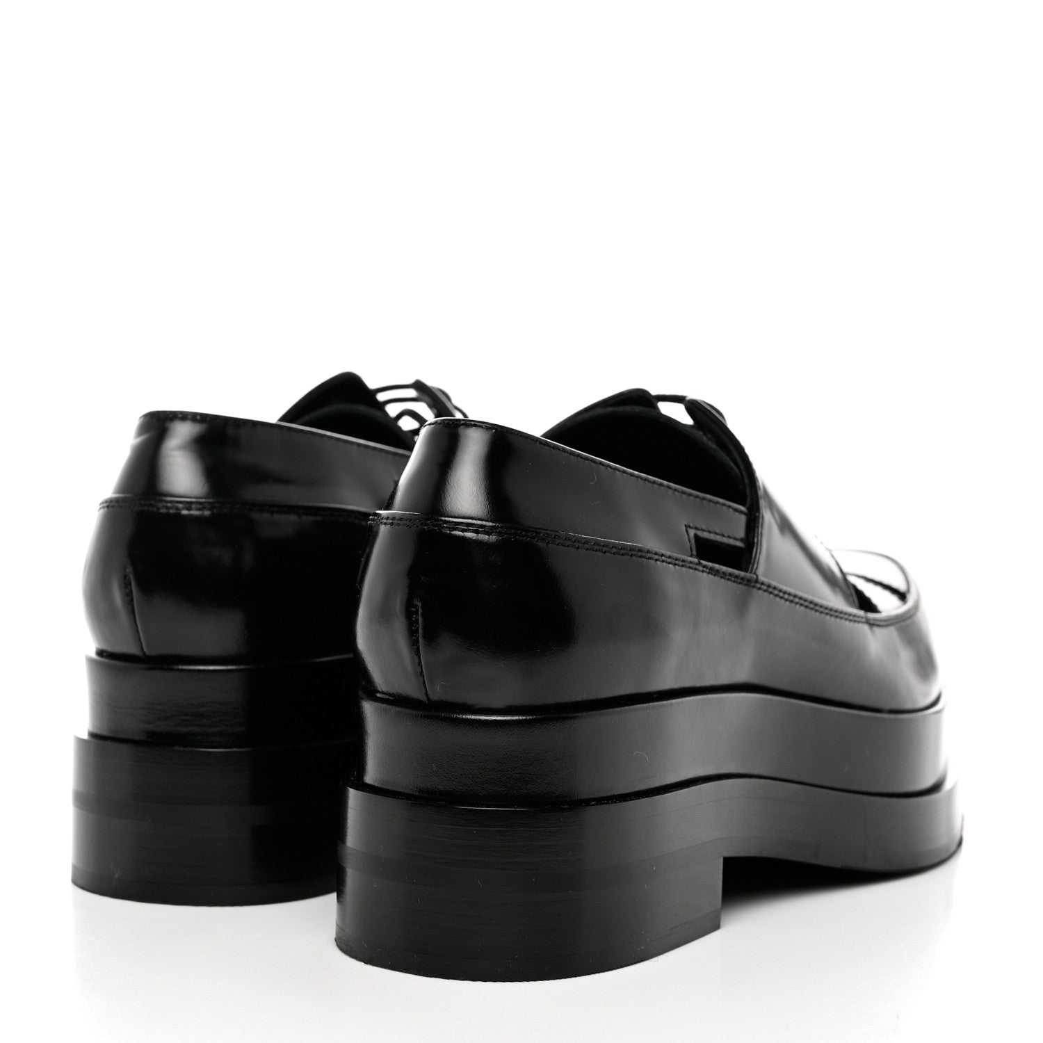 Hermes Glossed Calfskin Galilee Loafers 38.5 Black 4 of 8