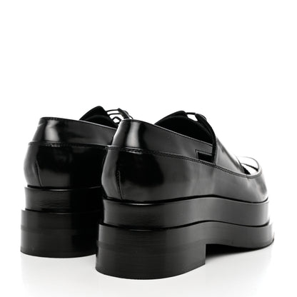 Hermes Glossed Calfskin Galilee Loafers 38.5 Black 4 of 8