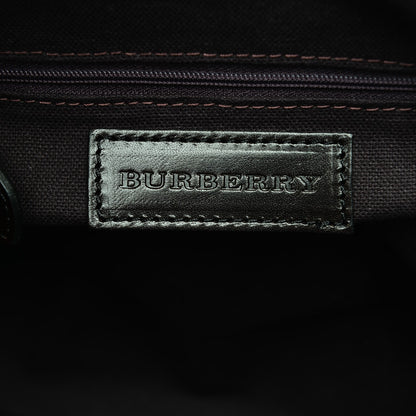 Burberry Suede Haymarket Check Colorblock Small Canterbury Tote Dark Brown 6 of 10