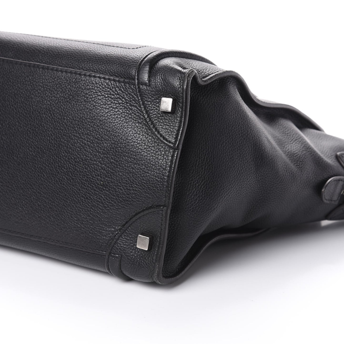 Drummed Calfskin Mini Luggage Black