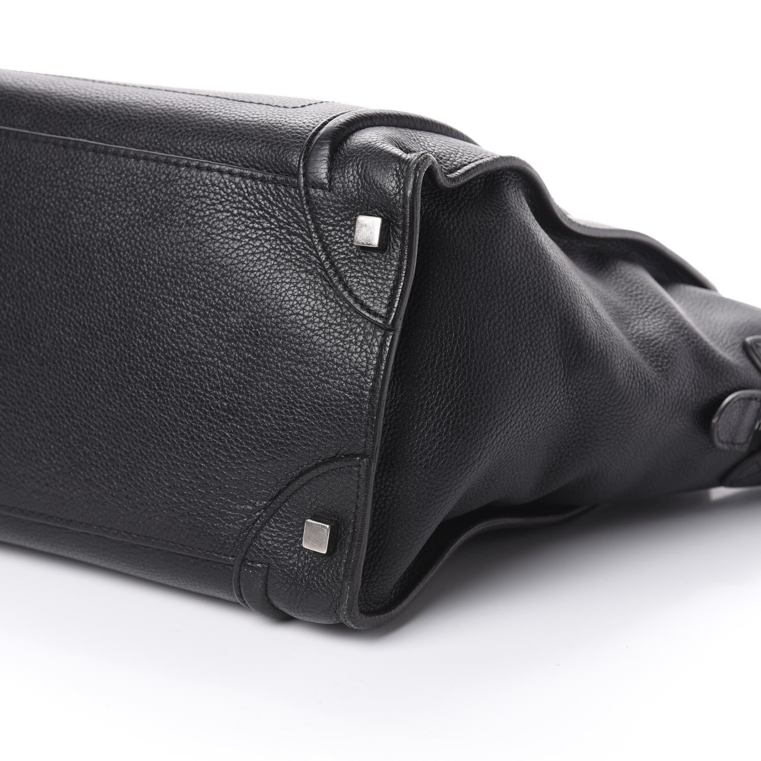 Celine Drummed Calfskin Mini Luggage Black 9 of 9