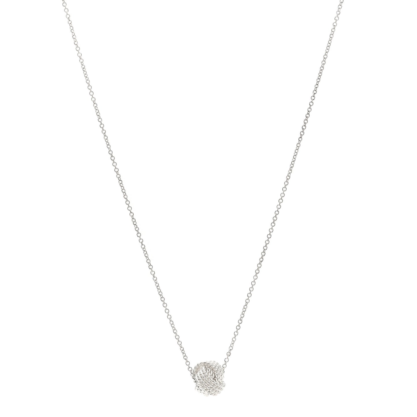 Sterling Silver Twist Knot Pendant Necklace