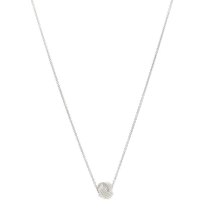 Tiffany Sterling Silver Twist Knot Pendant Necklace 1 of 5