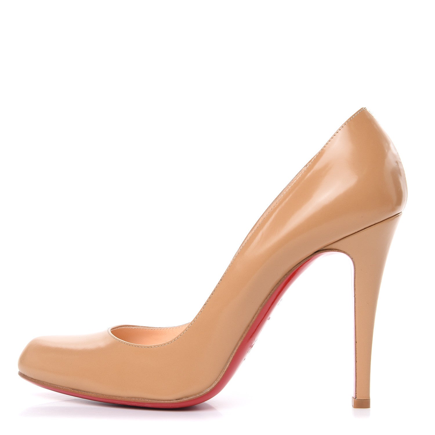 Christian Louboutin Patent Decollete 868 100 Pumps 38.5 Nude 1 of 9