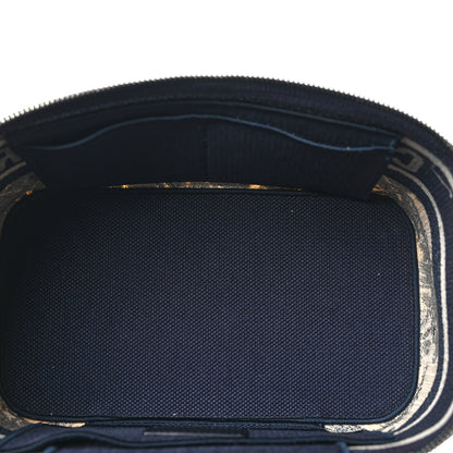 Christian Dior Canvas Embroidered Palm Tree Diortravel Vanity Case Blue Multicolor 5 of 9