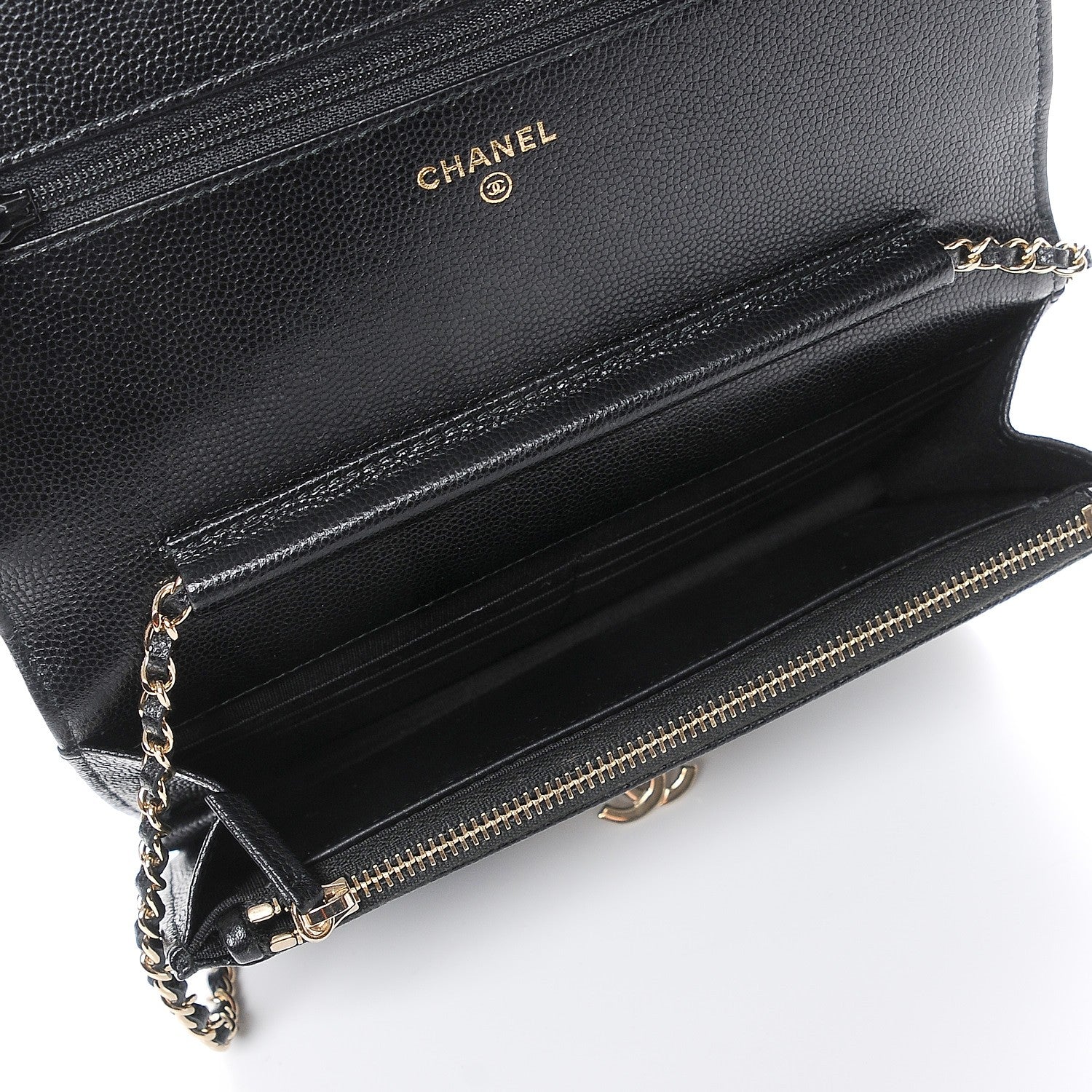 Chanel Caviar Quilted Golden Class Wallet On Chain WOC Black 5 of 9