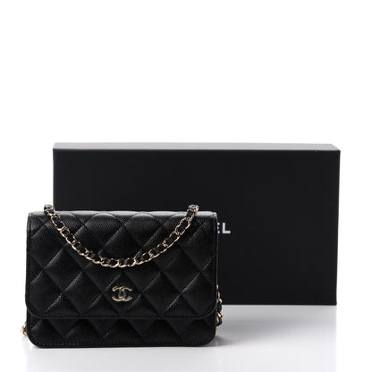 Chanel Caviar Quilted Mini Wallet On Chain WOC Black 11 of 11