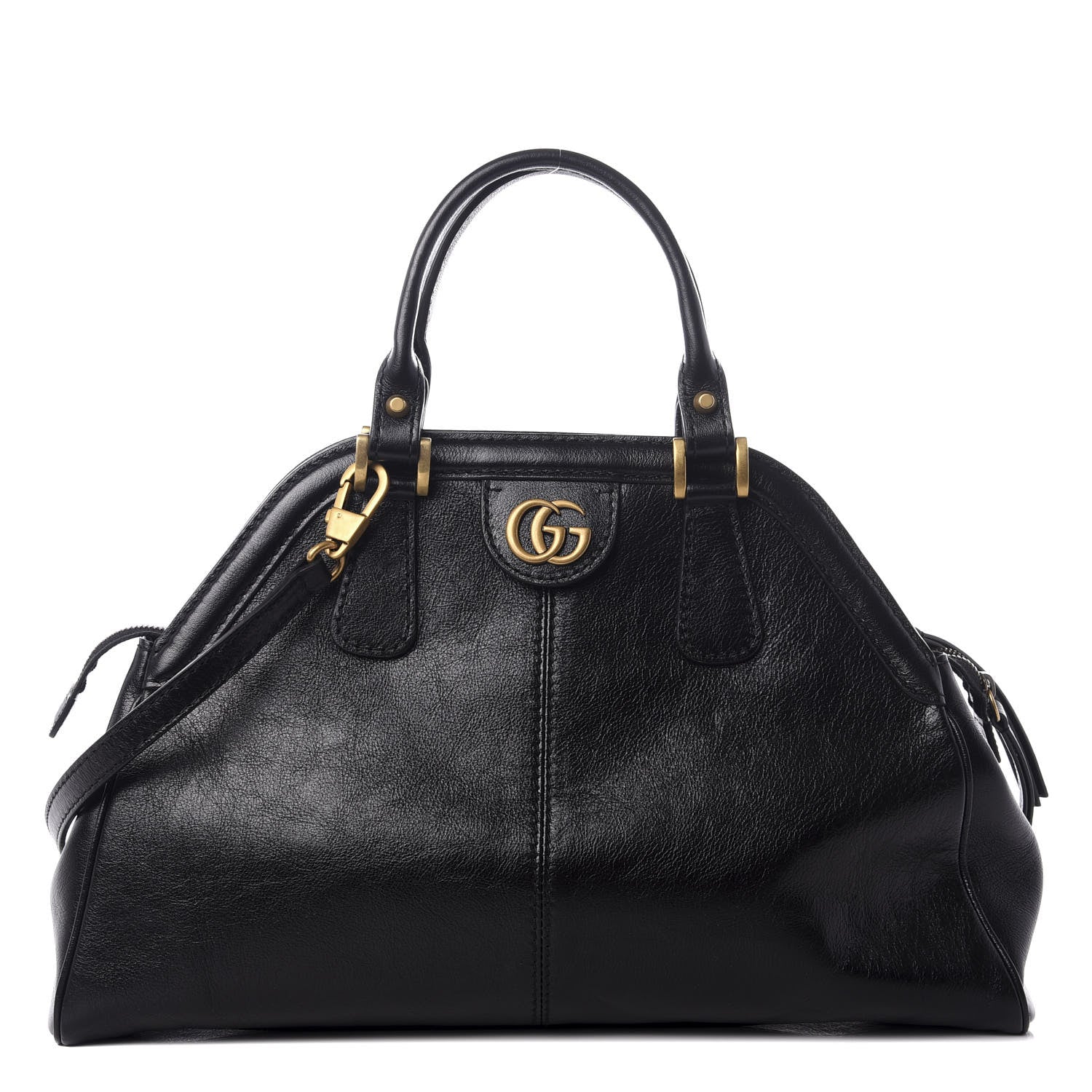 Gucci Calfskin Medium Re(Belle) Top Handle Bag Black 1 of 8