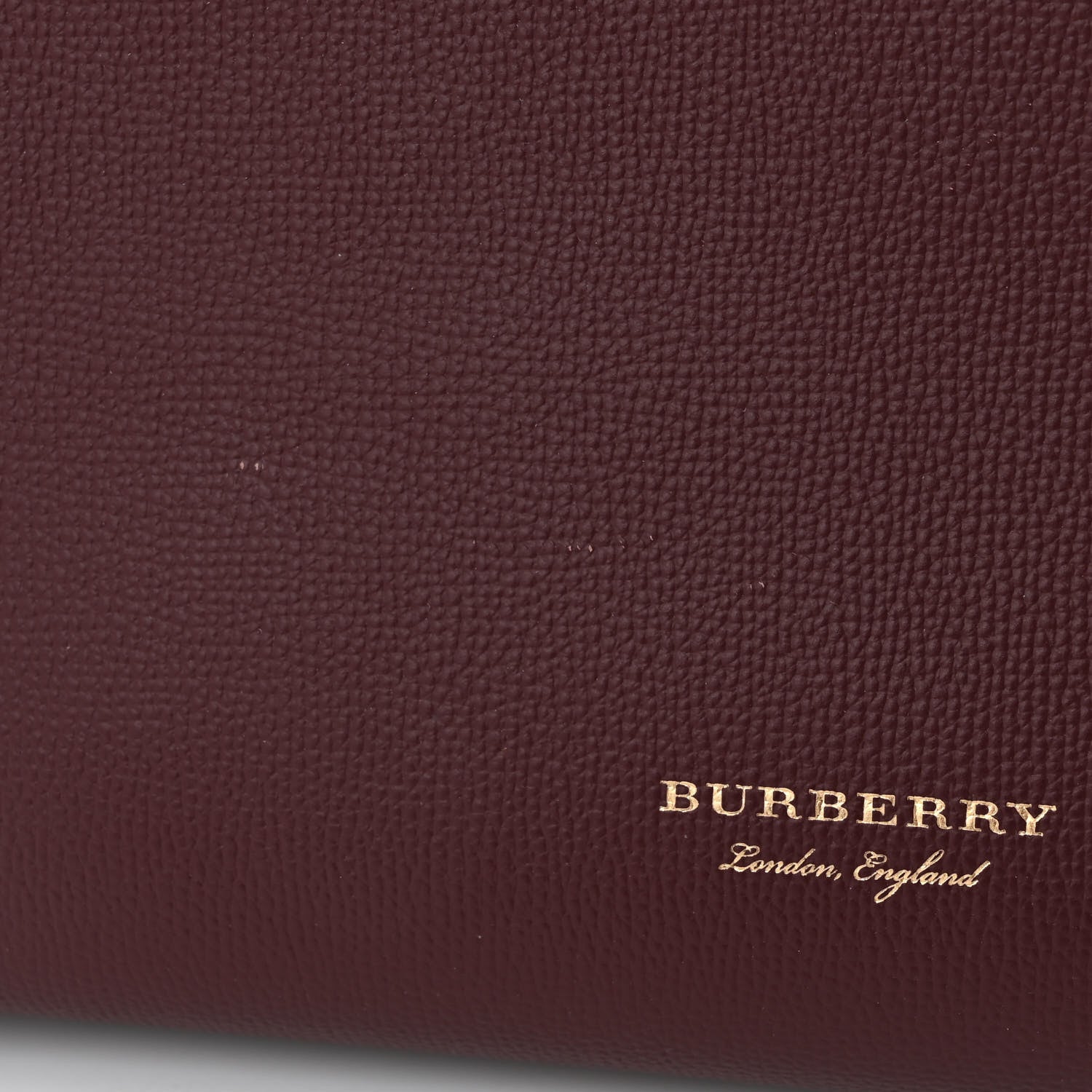 Burberry Derby Calfskin House Check Medium Banner Tote Mahogany Red 12 of 12