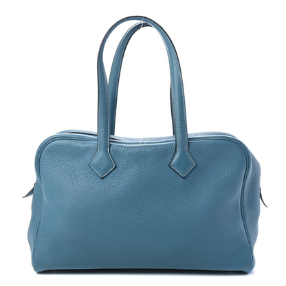 Hermes Taurillon Clemence Victoria II 35 Blue Jean 1 of 4