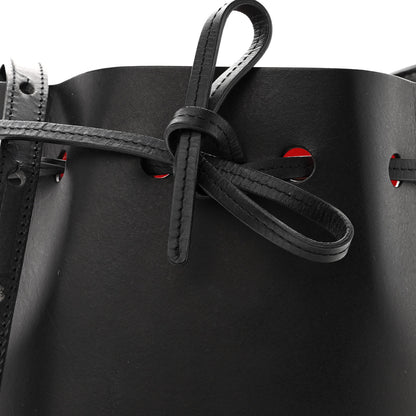Mansur Gavriel Vegetable Tanned Calfskin Mini Bucket Bag Black Flamma 8 of 12