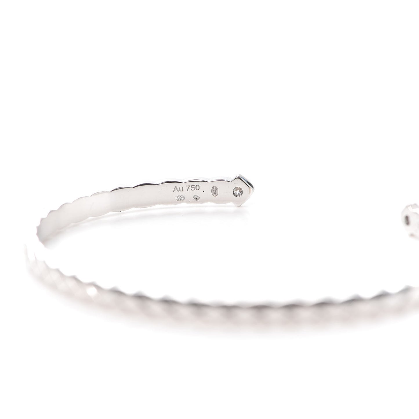 18K White Gold Diamond Coco Crush Cuff Bracelet L