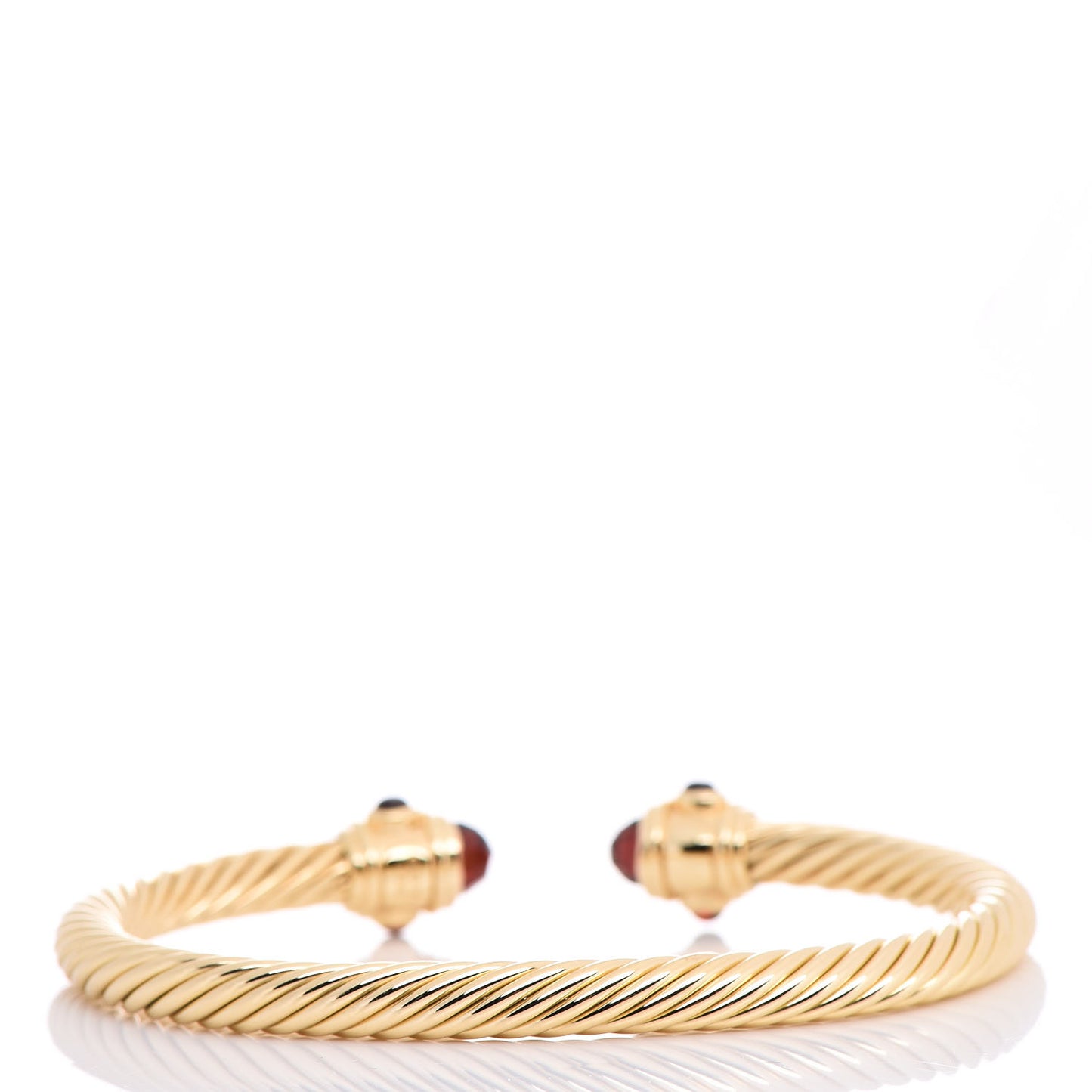 18K Yellow Gold Garnet 5mm Renaissance Bracelet