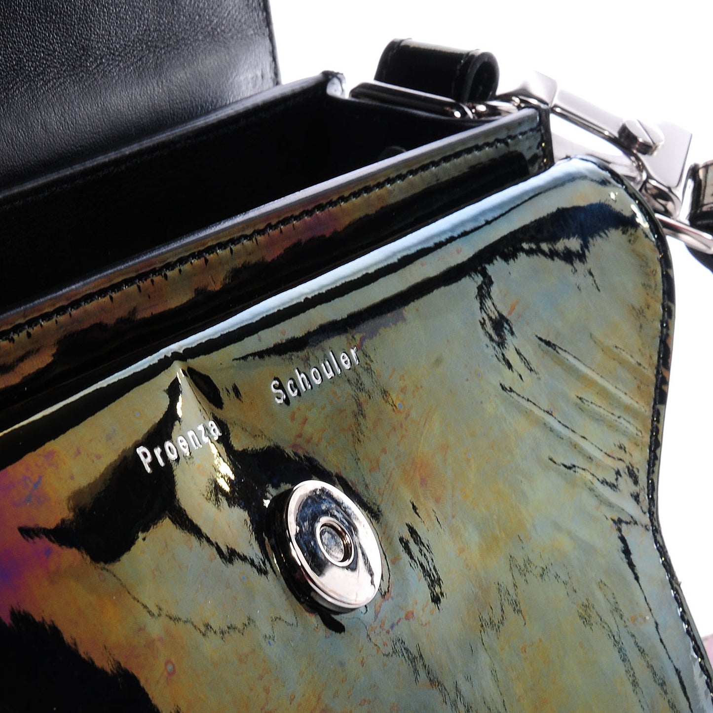 PS11 Mini Classic Shoulder Bag Holographic Oil Slick