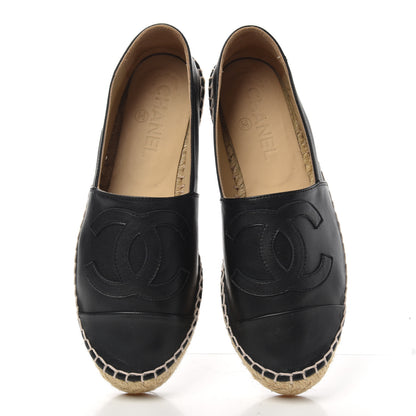 Chanel Lambskin CC Espadrilles 36 Black 5 of 10