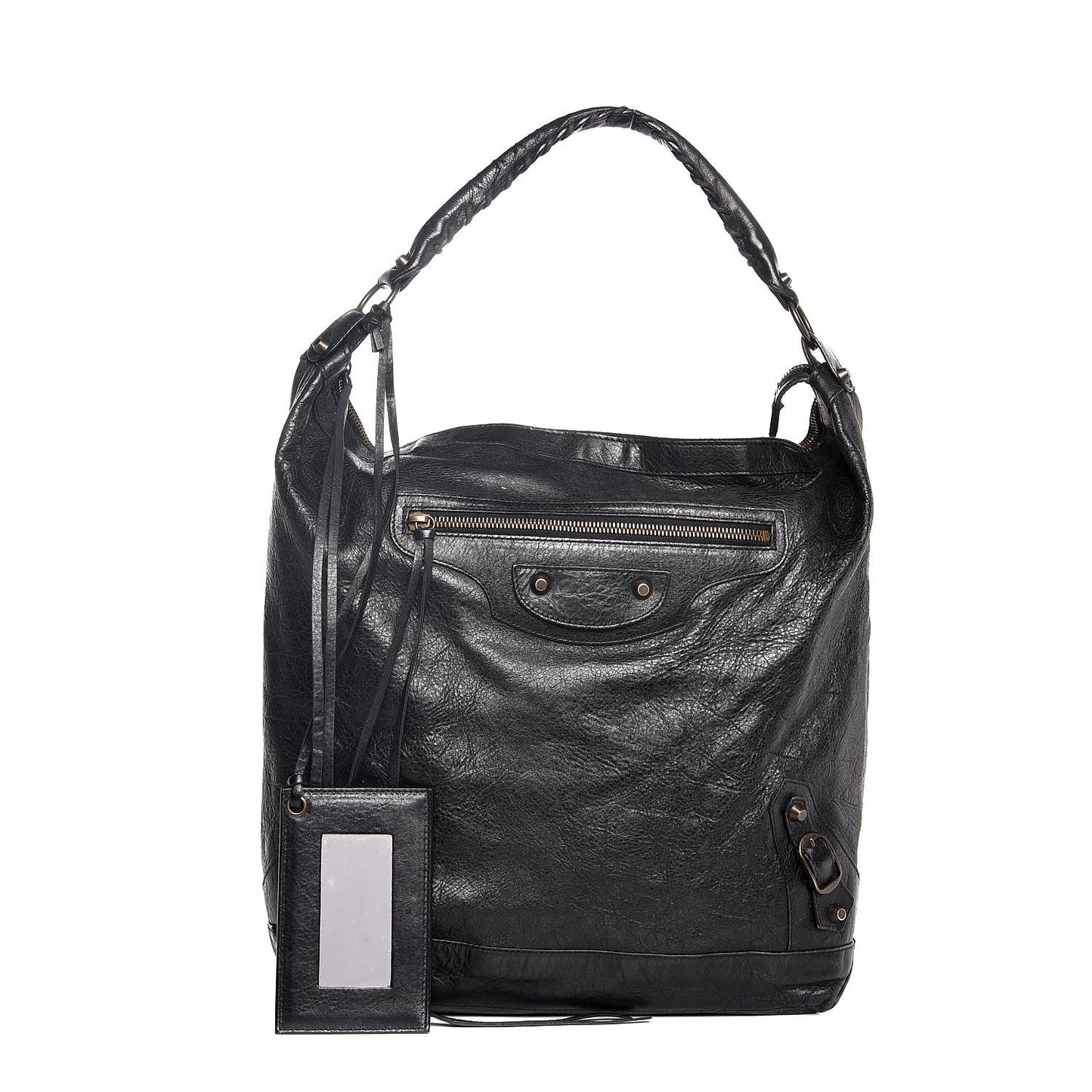Agneau Classic Hardware Day Hobo Black