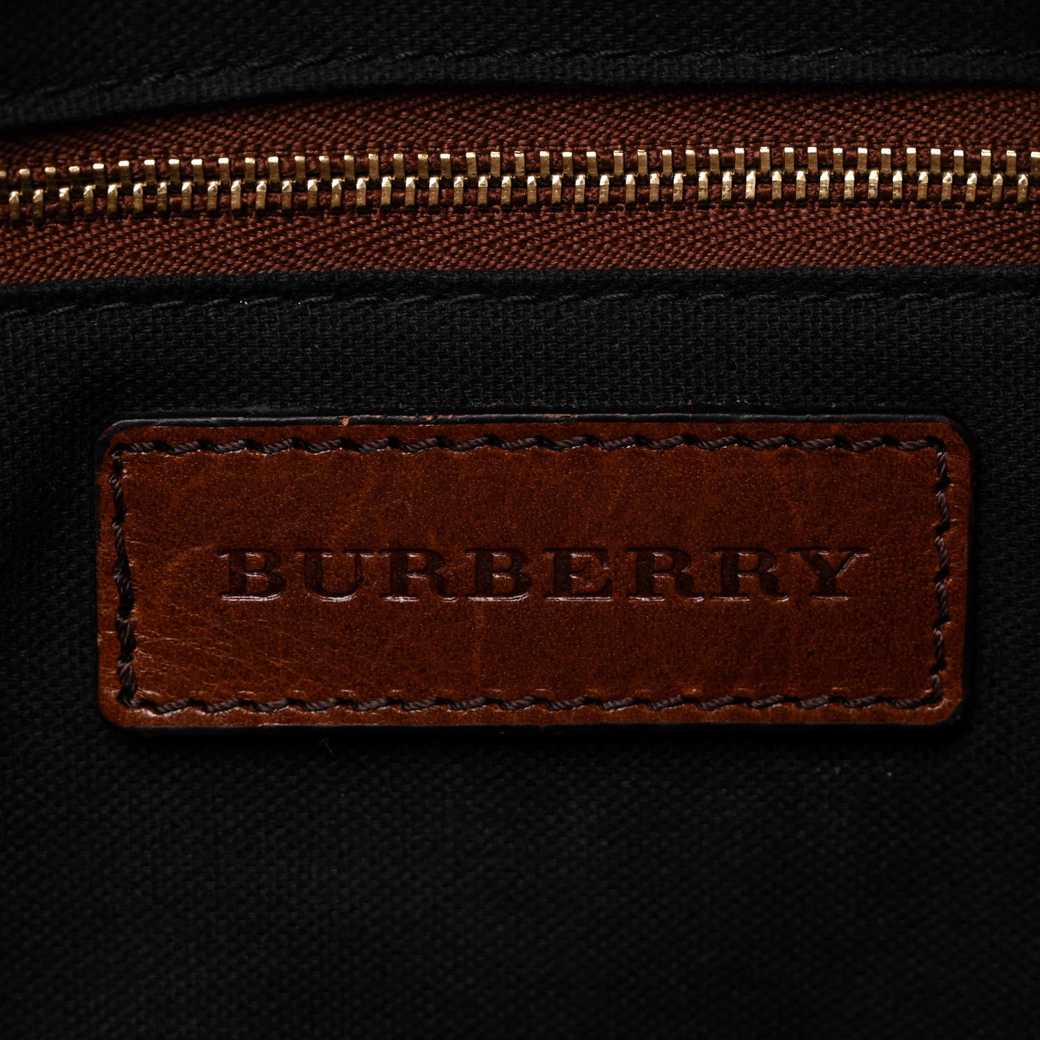 Burberry House Check Bridle Calfskin Medium Alchester Bowling Bag Dark Tan 6 of 10