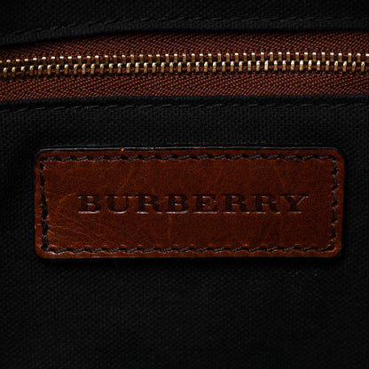 Burberry House Check Bridle Calfskin Medium Alchester Bowling Bag Dark Tan 6 of 10