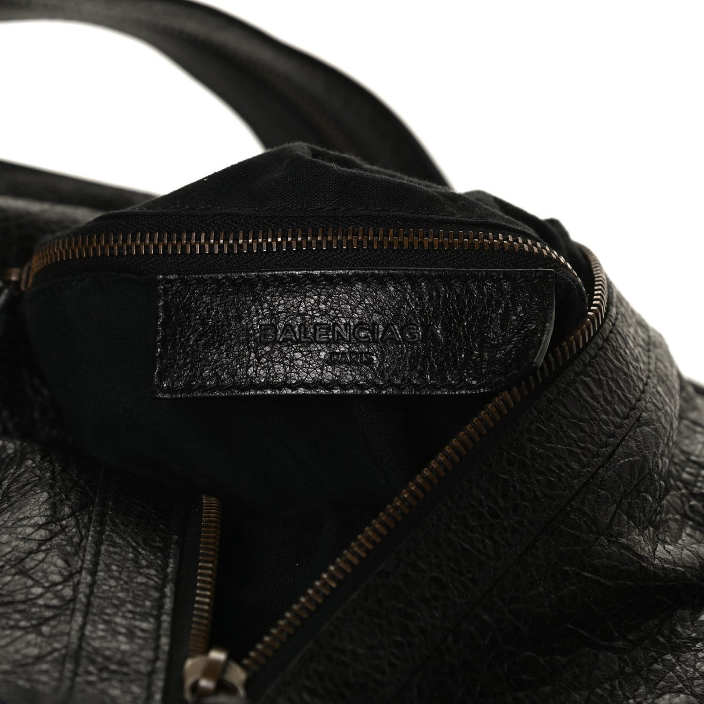 Agneau Classic Hardware Zip Traveler Backpack Black
