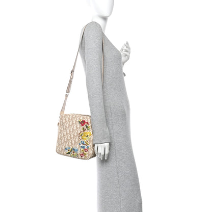 Christian Dior Monogram Vintage Flowers Messenger Bag Beige 2 of 15