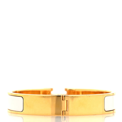 Hermes Enamel Narrow Clic Clac H Bracelet GM White 7 of 10
